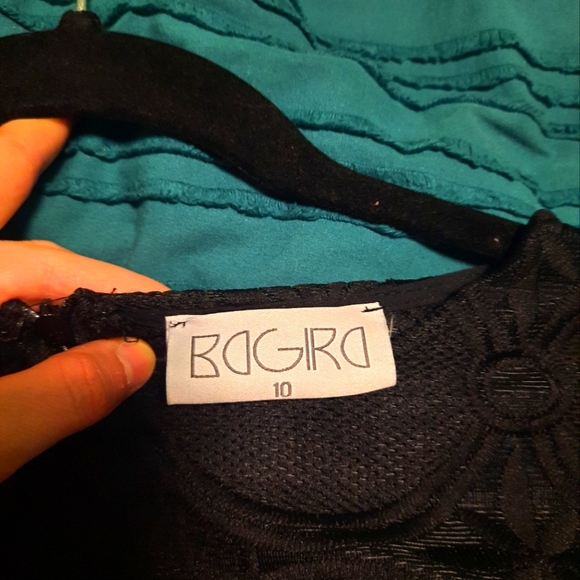 FINAL SALE🔖Sheer hi low hem black lace shirt sz 10 - Picture 6 of 7